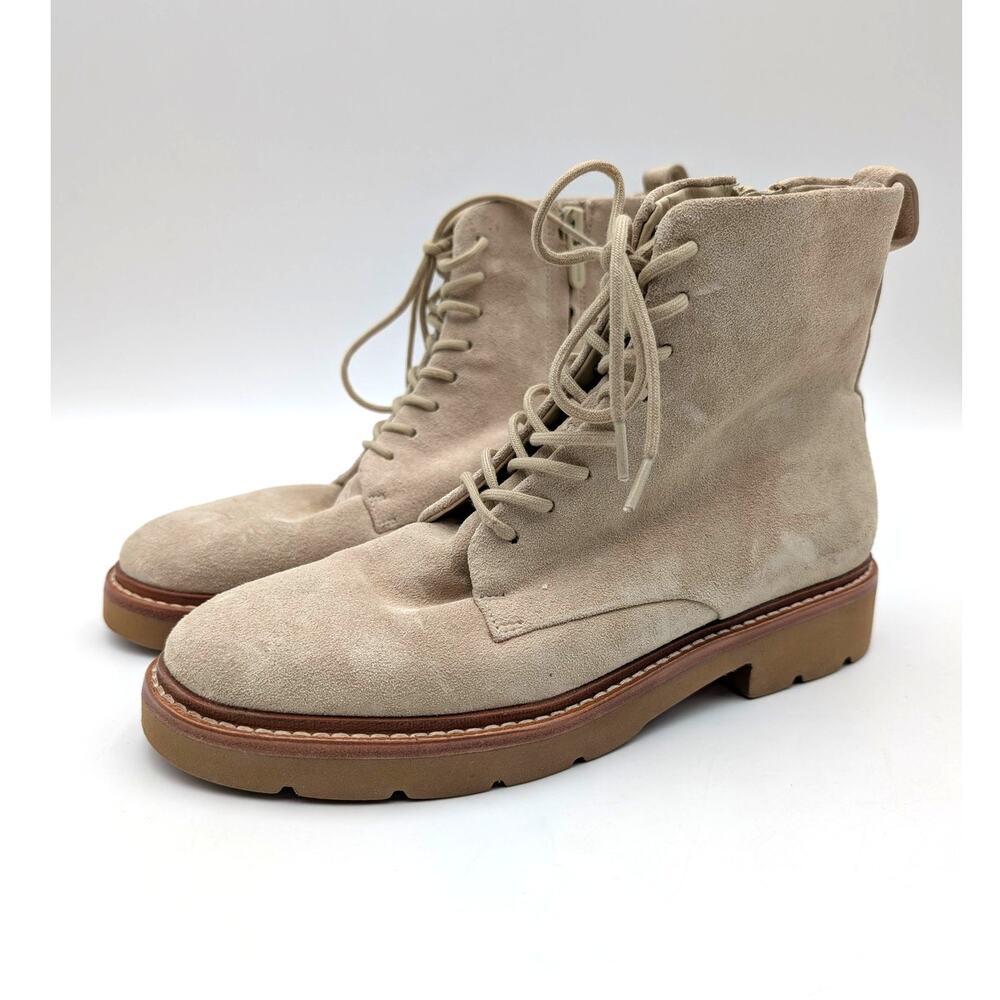 Vince Cabria Lug Water Resistant Ankle Boots Women's Dark Clay Size US6M EU36
